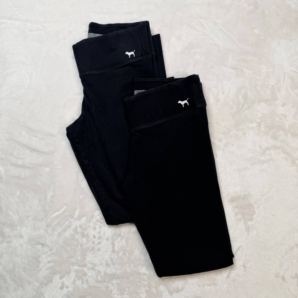 Victoria Secret PINK Yoga Leggings Bundle 2 Pairs Black Small Activewear Pants